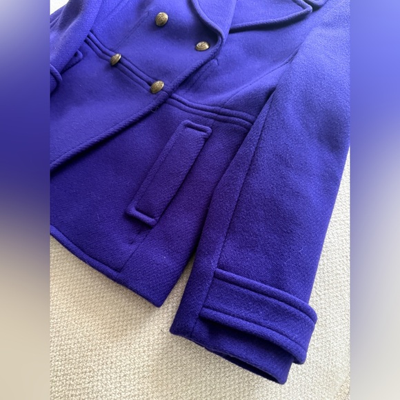 Talbots Purple Wool Blend Peacoat - Picture 5 of 7